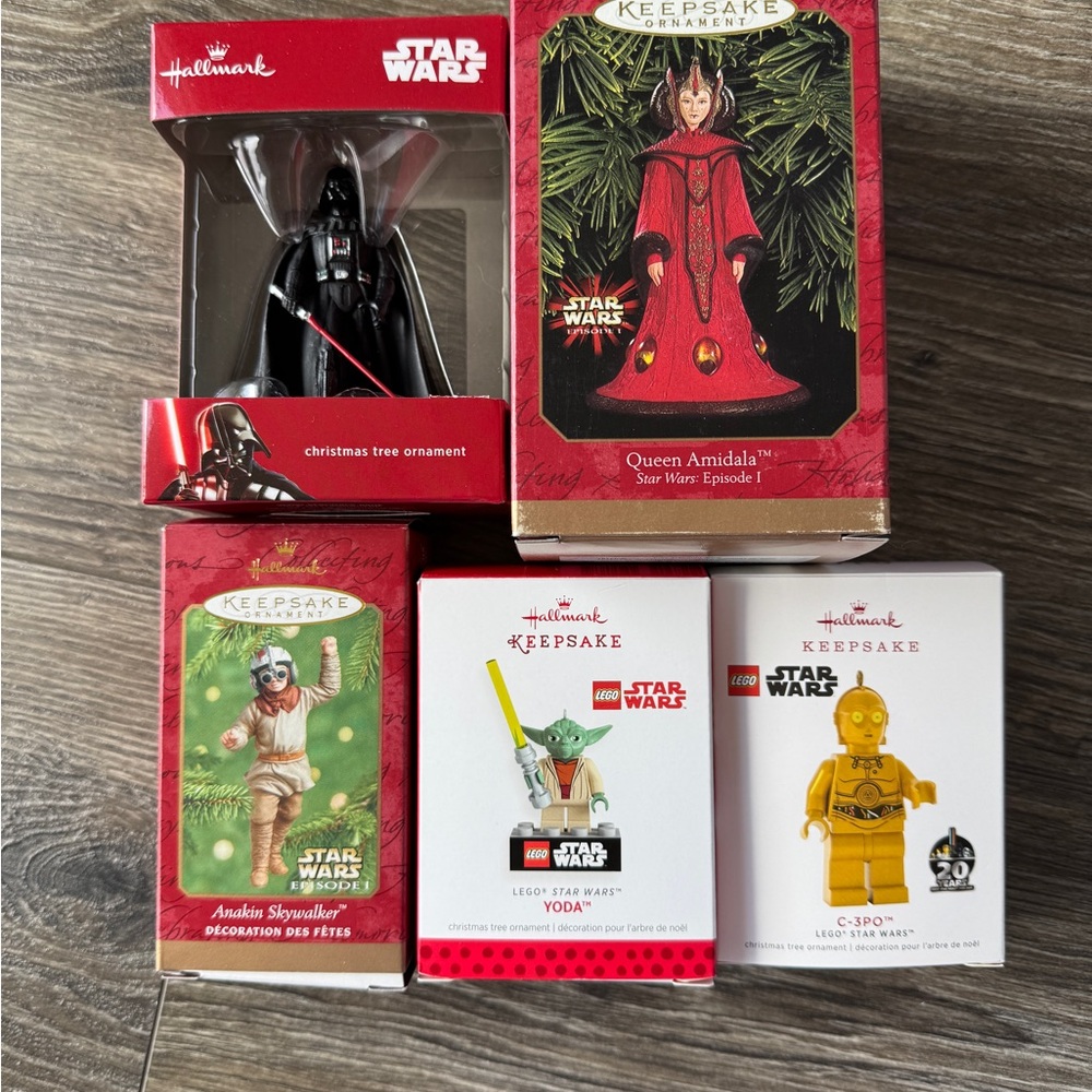 Hallmark Star Wars ornaments lot of 5